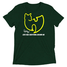 Load image into Gallery viewer, "Pussywhipped" Tri-Blend Cats Rule Everything Around Me T-Shirt. Wu Tang Clan Inspired, C.R.E.A.M. Logo