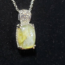 Load image into Gallery viewer, Malagasy Labradorite 11.25 ctw Pendant in Stainless Steel Necklace with...