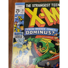 Load image into Gallery viewer, X-MEN #72 Low/mid Grade. Good"FROM WHENCE COMES...DOMINUS" Marvel Comics 1971