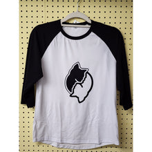 Load image into Gallery viewer, XL &quot;Pussywhipped&quot; Long Sleeve Cat Lover T-Shirt, Yin-Yang Logo, Baseball/Raglan