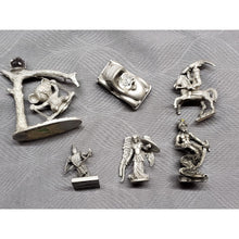 Load image into Gallery viewer, Lot Of 5 Small Pewter Statues, Various Size And Conditions, See Pictures.