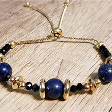 Load image into Gallery viewer, Hand Crafted Lapis Lazuli on 14k Yellow Gold Ion P