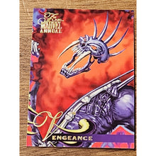 Load image into Gallery viewer, VENGEANCE 95 FLAIR MARVEL ANNUAL #122 MARVEL COMICS TRADING CARD ....IS BORN VG