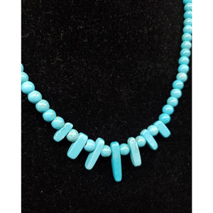 Full Length Constituted Howlite Necklace. Adjustable to 20" with Lobster Clasp