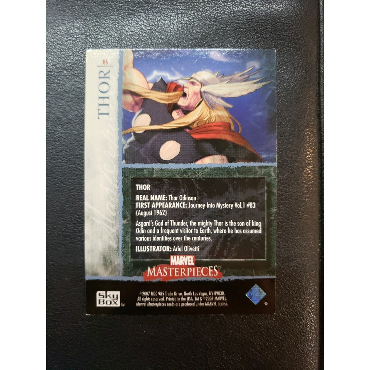 THOR 2007 Marvel Masterpieces Card #86 God of Thunder – Ottomic Blue ...