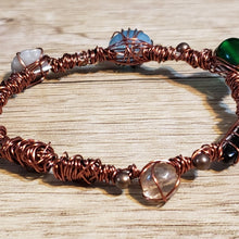 Load image into Gallery viewer, Antique Copper Memory Wire Wrapped Bracelet