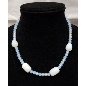 Opalite Drop Beaded Necklace 18" with 2" Extender & Lobster Claw Clasp.