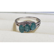 Load image into Gallery viewer, Size 7 RARE Grandidiorite &amp; Zircon 1.5 ctw in Platinum over Sterling Silver Ring