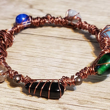 Load image into Gallery viewer, Antique Copper Memory Wire Wrapped Bracelet