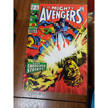 Load image into Gallery viewer, Marvel Comics The Mighty AVENGERS #65 Vision Black Panther Swordsman Fr/G 1969