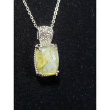 Load image into Gallery viewer, Malagasy Labradorite 11.25 ctw Pendant in Stainless Steel Necklace
