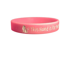 Load image into Gallery viewer, Pink &quot;This Hand Is For Petting Cats&quot; Silicone Bracelet, Rubber Wristband