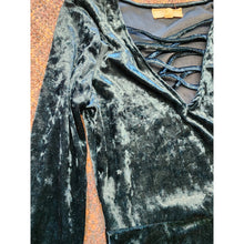 Load image into Gallery viewer, Velvet Strap Chest Dress, Womens Small, No Comment, Long Sleeves