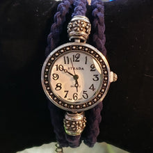Load image into Gallery viewer, Genuine Navy Blue Leather Triple Wrap Strada Watch