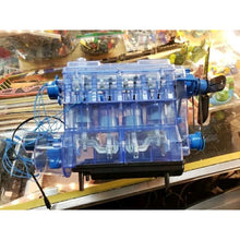 Load image into Gallery viewer, Vintage Smithsonian Motor Engine Model Blue for parts / fixed, as is. Untested