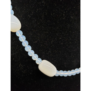 Opalite Drop Beaded Necklace 18" with 2" Extender & Lobster Claw Clasp.