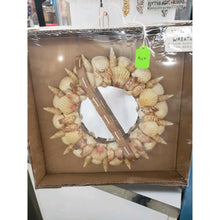 Load image into Gallery viewer, Handmade 11.5" Indoor/Outdoor Seashell &amp; Beach Sand Centerpiece/Wall Hanging.