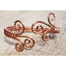 Load image into Gallery viewer, Hand Woven, Nickel Free Copper Wire Wrapped Bracelet (#2)