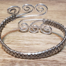 Load image into Gallery viewer, Hand Woven, Silver Filled Wire Wrapped Bracelet #2