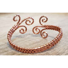 Load image into Gallery viewer, Hand Woven, Nickel Free Copper Wire Wrapped Bracelet (#2)