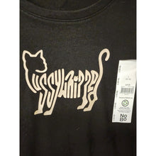 Load image into Gallery viewer, Large "Pussywhipped" Cat Lover, Gold Cat NO BOUNDARIES, Black T-SHIRT 12-14