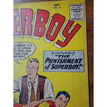 Load image into Gallery viewer, SUPERBOY #75 SEPT 1959 DC COMICS CLASSIC SPANKING COVER SUPERBABY KRYPTO G/VG