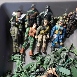 Army Toys 4 Lbs. Lot - Plastic Soldiers, Action Figures, Planes Accessories More