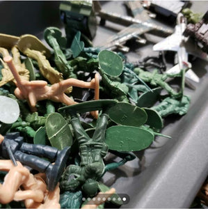 Army Toys 4 Lbs. Lot - Plastic Soldiers, Action Figures, Planes Accessories More