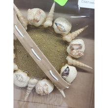 Load image into Gallery viewer, Handmade 8" Indoor/Outdoor Seashell &amp; Beach Sand Centerpiece/Wall Hanging.
