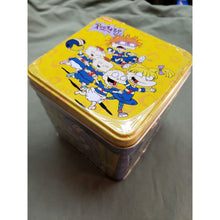 Load image into Gallery viewer, Vintage Rugrats Taffy Container Tin Chuckie Tommy Dil Pickle, New, Sealed 1999