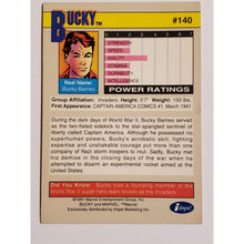 Load image into Gallery viewer, 1991 Impel Marvel Universe Card #140 BUCKY BARNES, VG