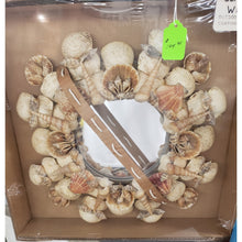 Load image into Gallery viewer, Handmade 12" Indoor/Outdoor Seashell &amp; Beach Sand Centerpiece/Wall Hanging.