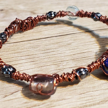 Load image into Gallery viewer, Antique Copper Memory Wire Wrapped Bracelet