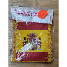 Load image into Gallery viewer, SPAIN Mini Banner w/Brass Staff and Suction 4"x 6" NEW