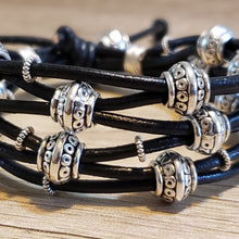 Load image into Gallery viewer, Hand Crafted,  Vegan Leather Adjust Cuff Bracelet