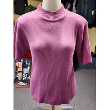Load image into Gallery viewer, Pink Ribbed Turtleneck Womens Small Sweater Top By Worthington Essentials