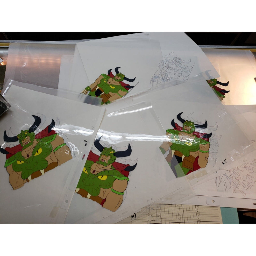 Lot of Over 25 Pieces CONAN THE ADVENTURER Cartoon Animation Pencil & Paint Cels