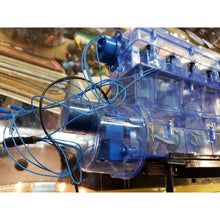 Load image into Gallery viewer, Vintage Smithsonian Motor Engine Model Blue for parts / fixed, as is. Untested