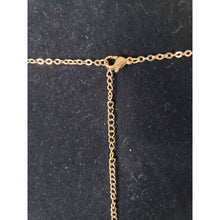 Load image into Gallery viewer, Rose Gold Ion Plated Stainless Steel, Heart Drape Necklace, Adjustable to 16" w Lobster Claw Clasp