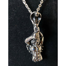 Load image into Gallery viewer, Black Oxidized Stainless Steel Chain Necklace, with Cobra &amp; Man with Skull...