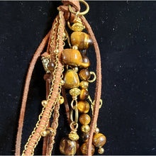 Load image into Gallery viewer, One of a Kind! Brown Leather 32" Tassle Necklace