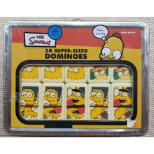 Load image into Gallery viewer, THE SIMPSONS 28 Super-Sized Dominoes Game in Lunchbox Style Tin, 2002 Sealed