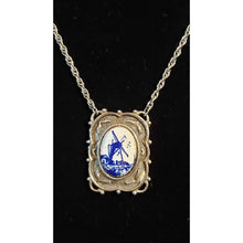 Load image into Gallery viewer, Vintage 1977 Sarah Coventry Windmill Pendant, on Chain Necklace with Spring Ring Clasp