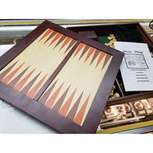 Load image into Gallery viewer, MOHEGAN SUN 5 in 1 Wood Game Set, Great Condition. Collectible High Roller Gift