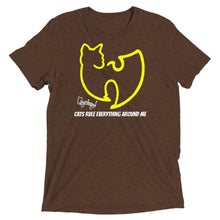 Load image into Gallery viewer, "Pussywhipped" Tri-Blend Cats Rule Everything Around Me T-Shirt. Wu Tang Clan Inspired, C.R.E.A.M. Logo