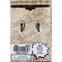 Load image into Gallery viewer, Marvel Comics "SPIDER-MAN Mask" Simulated Ruby Red Pave, Leverback EARRINGS