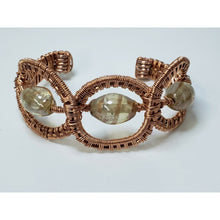 Load image into Gallery viewer, Hand Woven, Nickel Free Copper, Wire Wrapped Bracelet with Italian Morano Glass