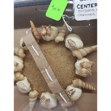 Load image into Gallery viewer, Handmade 7.5" Indoor/Outdoor Seashell &amp; Beach Sand Centerpiece/Wall Hanging.