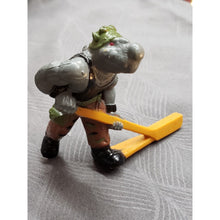 Load image into Gallery viewer, Vintage Remco TMNT Ninja Turtles 1990 Subterranean Sewer Hockey Rocksteady As Is