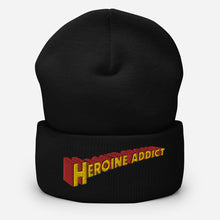 Load image into Gallery viewer, Heroine Addict (SUPERGIRL inspired Design) Embroidered Cuffed Beanie Hat